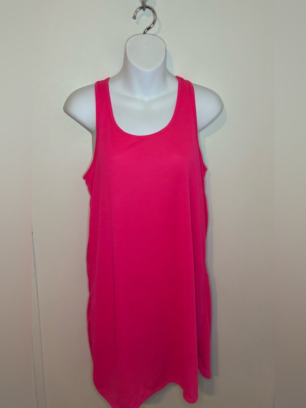OP Neon Pink Racerback Dress Swim Suit Cover Up